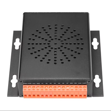 EV Pedestrian Alert Warning System Black PAWS unit, positive model with organge terminal block end from 8Wired