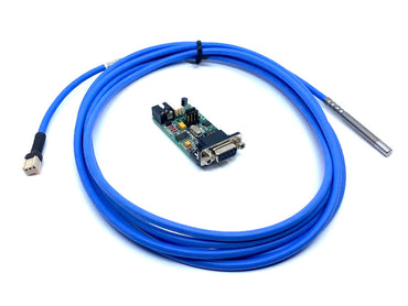 TM-Mikrotik RS232 board with temperature sensor probe on cable