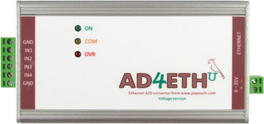 AD4ETH - Analogue measurement module to Ethernet with four inputs for unified signal 0 - 20 mA, 4 - 20 mA respectively.