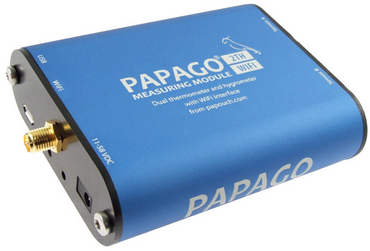 Papago 2TH-WIFI 2-Channel environmental monitoring solution, with humidity and temperature sensor options, over Wi-Fi