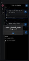 Get alerts when your car voltage exceeds your set range