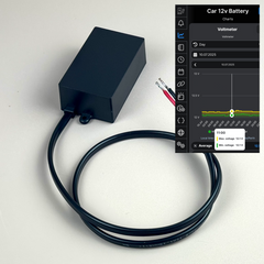 12v Wi-Fi Internet Enabled Voltmeter with smartphone app, graphing battery voltage.
