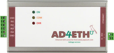 AD4ETH - Analogue measurement module to Ethernet with four inputs for unified signal 0 - 20 mA, 4 - 20 mA respectively.