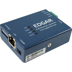 EGDAR POE Ethernet Serial Converter device, side profile. Available from 8wired.com.au