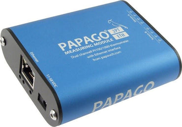 Papago with PT100 PT1000 terminal block connectors over ETHERNET 2PT-ETH 2-Channel environmental monitoring solution, with PT-100 PT-1000 connections, over Ethernet