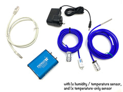 Networked environmental sensor with 1x humidity / temperature sensor, plus 1x temperature sensor
