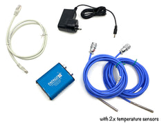 Networked environmental sensor with 2x temperature sensors